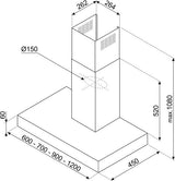 SMEG afzuigkap KBT600MB - Mat zwart - 60 cm