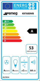 SMEG afzuigkap KBT600MB - Mat zwart - 60 cm