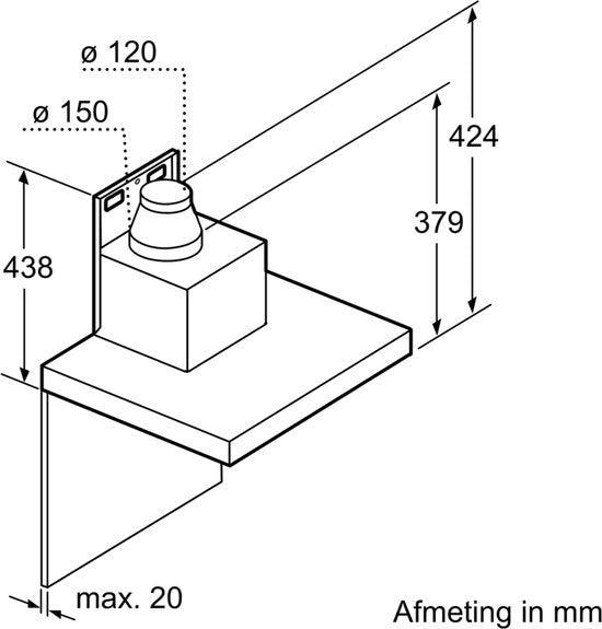 Siemens afzuigkap LC97BCP50 - iQ500 - Wandschouw