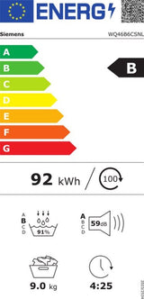 Siemens warmtepompdroger WQ46B6CSNL - iQ700 - Wit