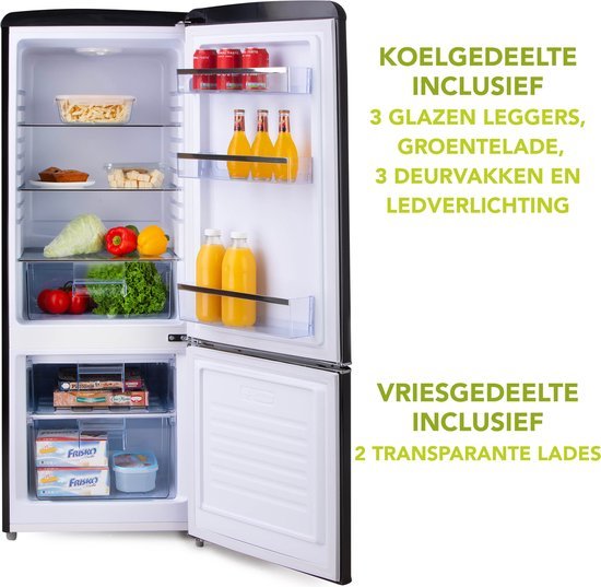 DOMO koelkast DO91706R Retro - Zwart