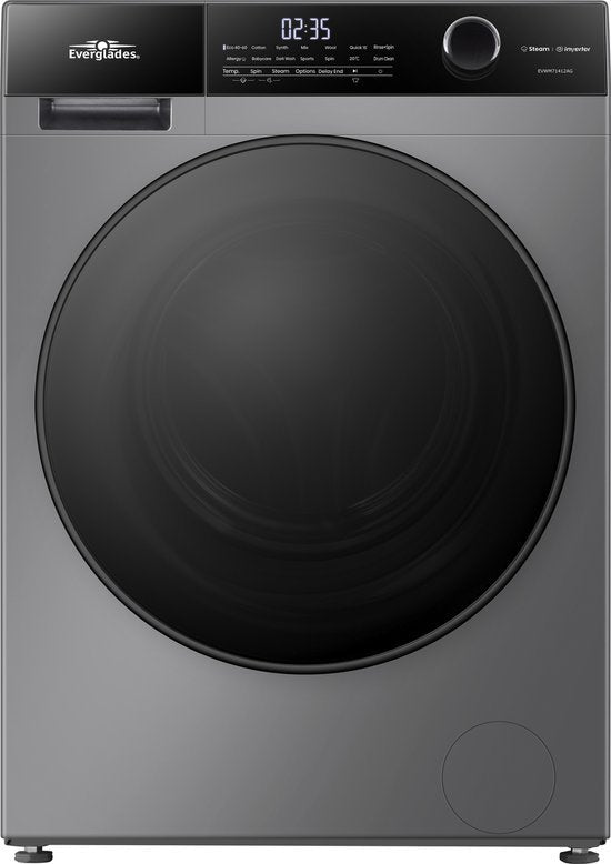 Everglades wasmachine EVWM71412AG - 7kg - Grijs