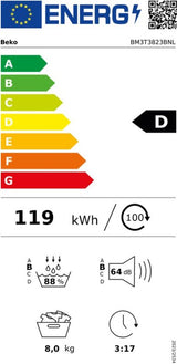 Beko warmtepompdroger BM3T3823BNL - 8kg 