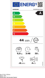 Samsung wasmachine WW90DG6U25LBU3 - SuperSpeed - Zwart