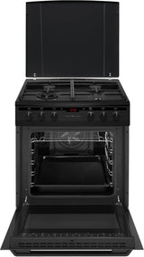 Inventum gasfornuis VFG6034WGZWA - Zwart