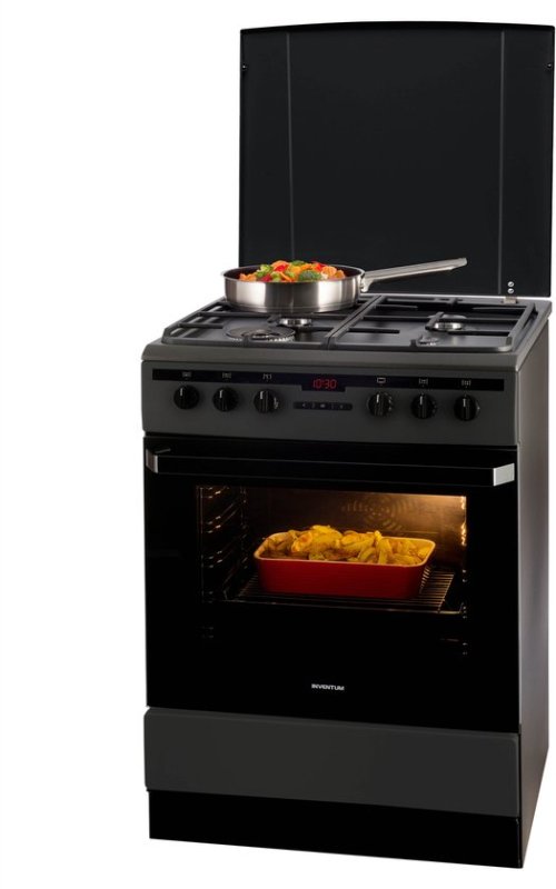 Inventum gasfornuis VFG6034WGZWA - Zwart