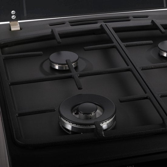 Inventum gasfornuis VFG6034WGZWA - Zwart