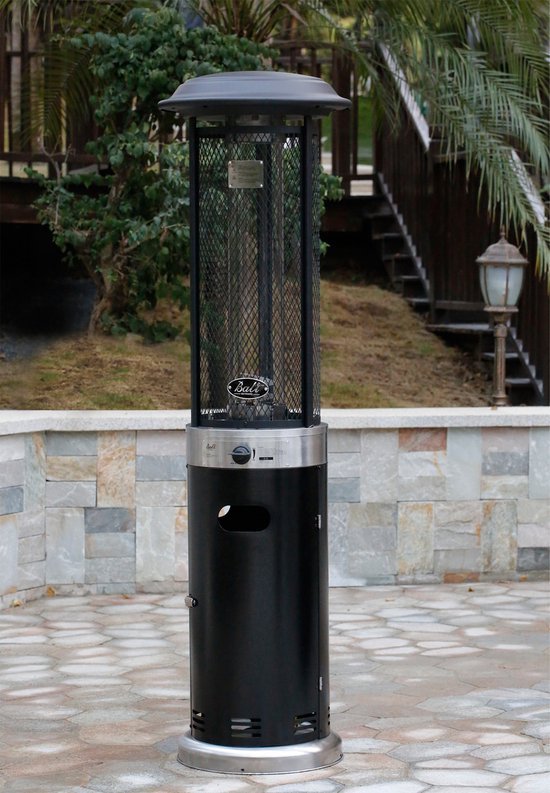 Bali OUTDOORS Lounge Terrasverwarmer 11kW - Staande Heater - Flameheater - incl. Gasdrukregelaarset 50 mbar & Slang 50 cm - Gas - Model SRPH84