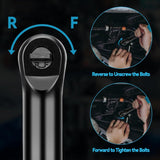 Byczone accu ratelsleutel voor Makita 18V accu, 3/8 inch verlengde elektrische ratelsleutelset met ledlicht, 9 10 11 12 13 14 15 17 mm dopsleutels, 320 omw/min, 80 N.m