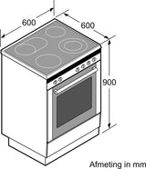 Bosch inductiefornuis HLN39A060U - Serie 4 - zwart