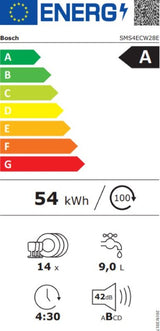 Bosch vaatwasser SMS4ECW28E/70- Serie 4 - Vrijstaand - Wit
