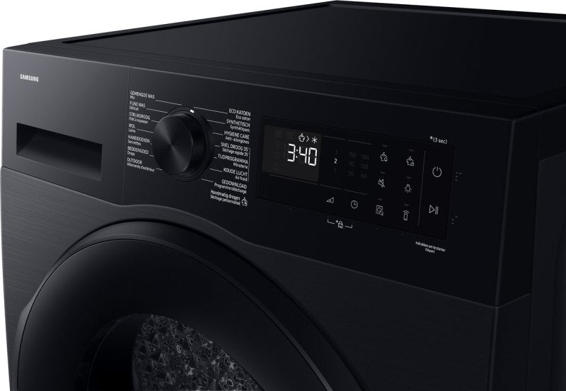 Samsung warmtepompdroger DV90DG52A0ABEN - Zwart - NL/FR
