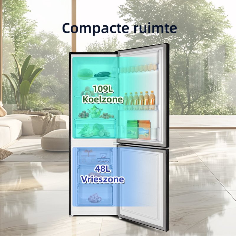 CHiQ koelkast CBM157LC - 157 Liter - Zwart