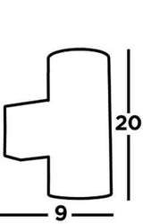 Searchlight - Up- & downlighter Splot met schemersensor - Zwart