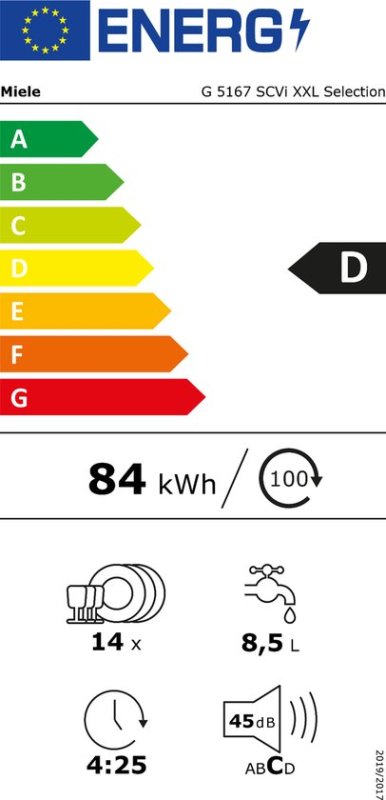 Miele inbouw vaatwasser G 5167 SC Vi XXL 