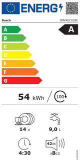 Bosch inbouwvaatwasser SMV4ECX28E - Serie 4