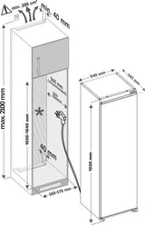 Inventum inbouw koelkast IKK1022S - Wit