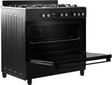 Everglades gasfornuis EVCK9020 - Mat Zwart - 90cm