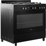 Everglades gasfornuis EVCK9020 - Mat Zwart - 90cm