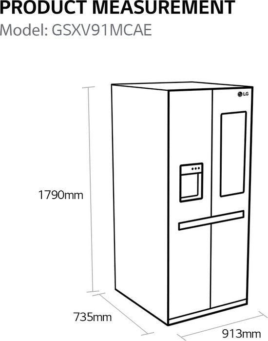 LG Amerikaanse koelkast GSXV91MCAE met InstaView