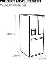 LG Amerikaanse koelkast GSXV91MCAE met InstaView