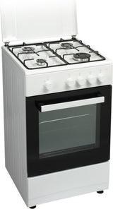 Everglades gasfornuis met gasoven EVCK039 - Wit - 50cm