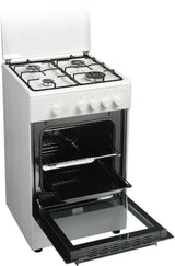 Everglades gasfornuis met gasoven EVCK039 - Wit - 50cm