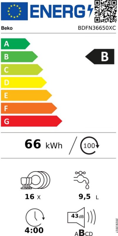 Beko vrijstaande vaatwasser BDFN36650XC