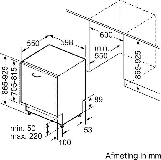 Siemens inbouwvaatwasser SX73EX01CE - iQ300 