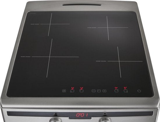 Inventum inductie fornuis VFI5042RVS - RVS/Zwart