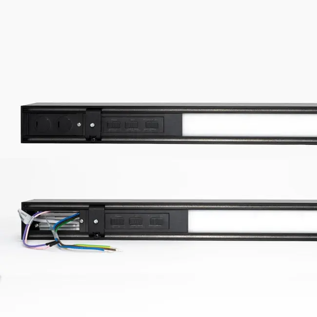 LED24 Lineaire LED-hanglamp 3CT Zwart | 120 cm | 25W/30W/40W