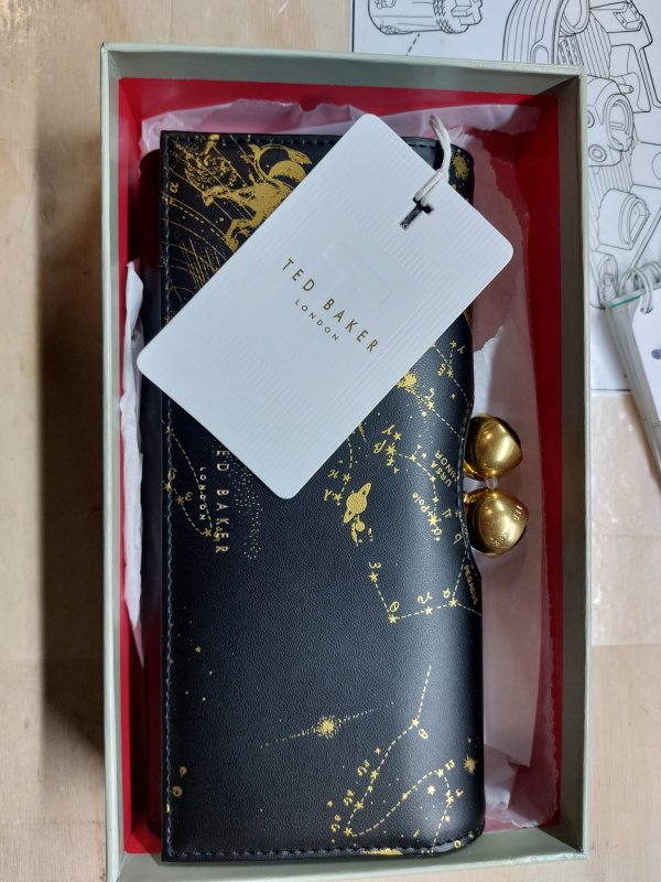 Ted Baker dames portemonnee Leder met goudkleurige print
