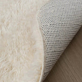Rond hoogpolig vloerkleed - Blaze White - Ø 240 cm 