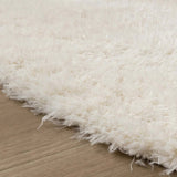 Rond hoogpolig vloerkleed - Blaze White - Ø 240 cm 