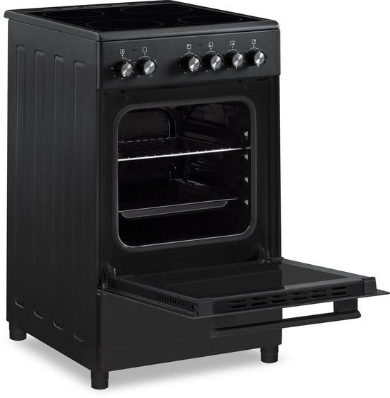 Everglades keramisch fornuis EVCK5120 - Mat Zwart - 50cm