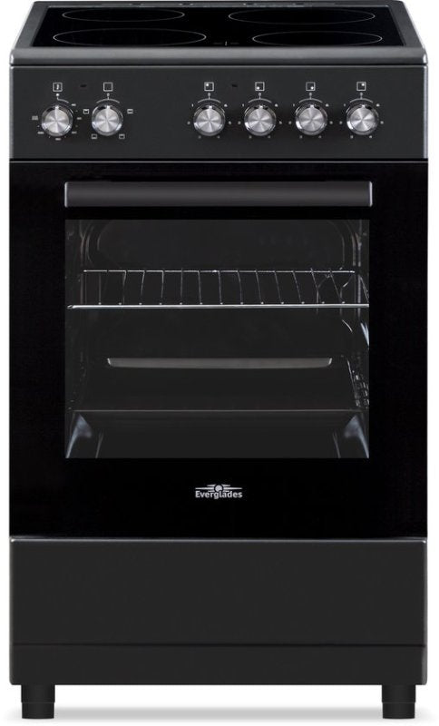 Everglades keramisch fornuis EVCK5120 - Mat Zwart - 50cm