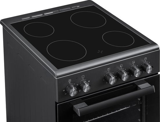 Everglades keramisch fornuis EVCK5120 - Mat Zwart - 50cm