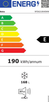 Beko vrieskast RFSA210K40WN - Vrijstaand