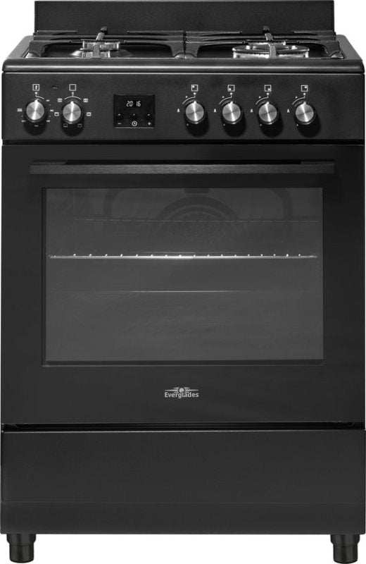 Everglades gasfornuis EVCK6020 - Mat Zwart - 60cm
