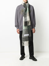 Acne Studios - Heren Sjaal met logopatch - groen/blauw
