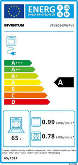Inventum gasfornuis VFG6034WGRVS - Vrijstaand