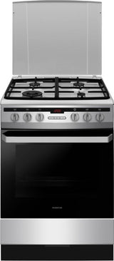 Inventum gasfornuis VFG6034WGRVS - Vrijstaand