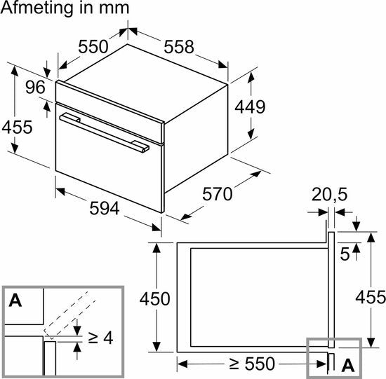 Bosch inbouw magnetron CMA583MB0 - met hetelucht