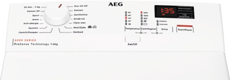 AEG bovenlader wasmachine LTR6162K - 6 kg - Wit