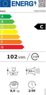 Bosch warmtepompdroger WQG235DRNL Serie 6 - Grijs