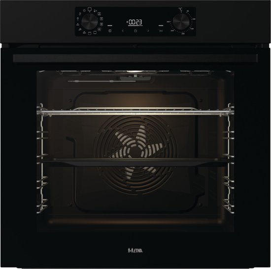 ETNA inbouwoven OM316MZ - Turbo Hetelucht - Matzwart