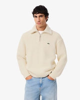 Lacoste Wollen heren Sweater crème - Maat M 