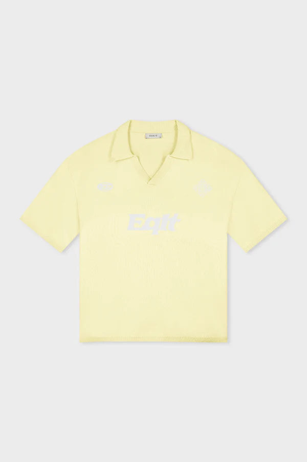 Equalite knit polo - butter yellow - Maat XXL