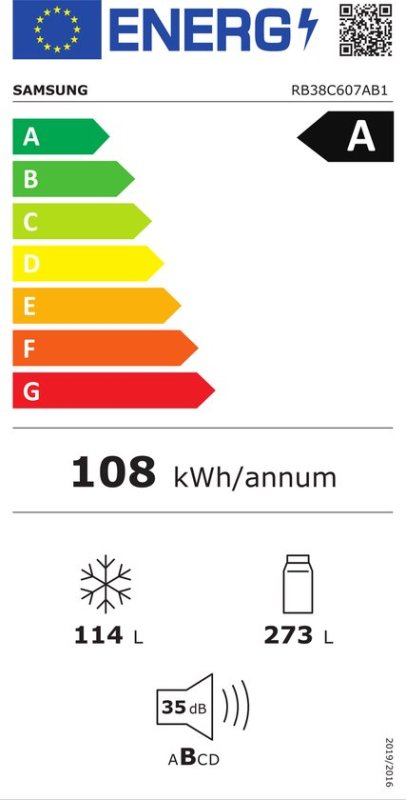 Samsung koelkast RB38C607AB1/EF - Zwart - Wi-Fi