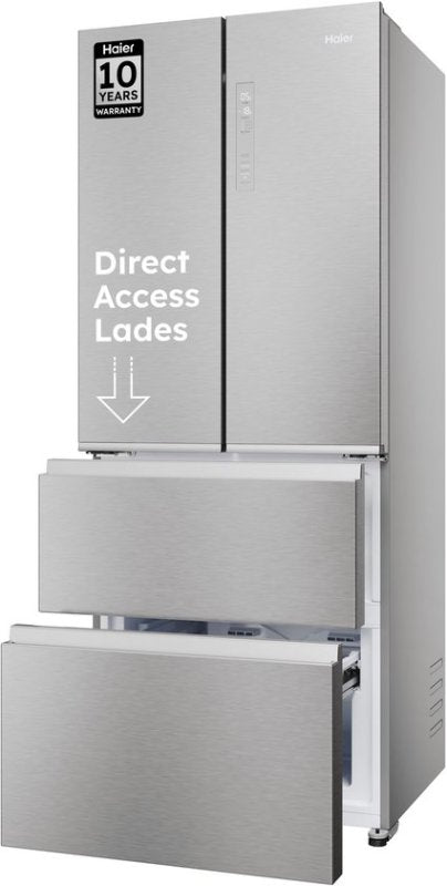 Haier koelkast HFR3718DNMM - 402L - RVS